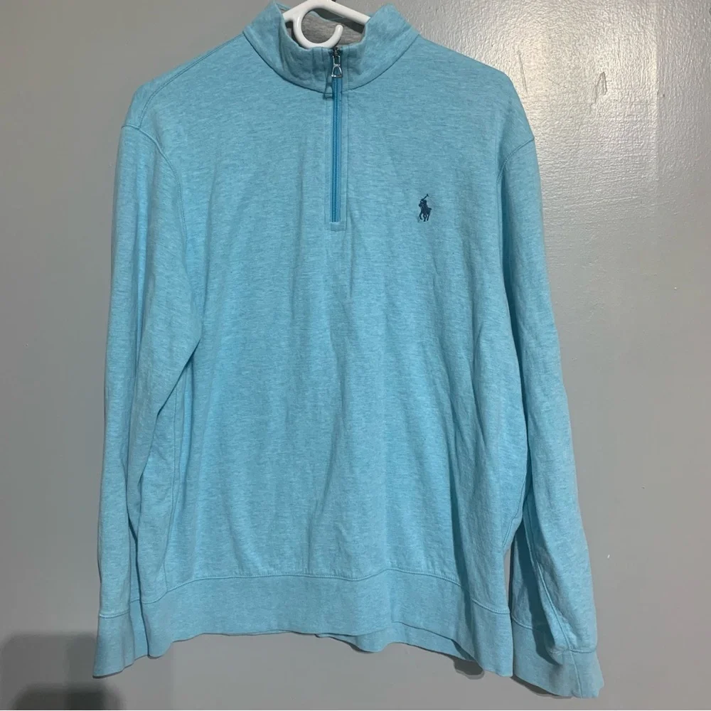 Polo Ralph‎ Lauren 1/4 Zip Pullover Mens L   Activewear Mock Neck Long Sleeve